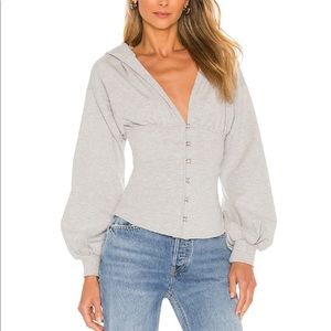 Superdown Martine Hoodie in Heather Grey NWOT